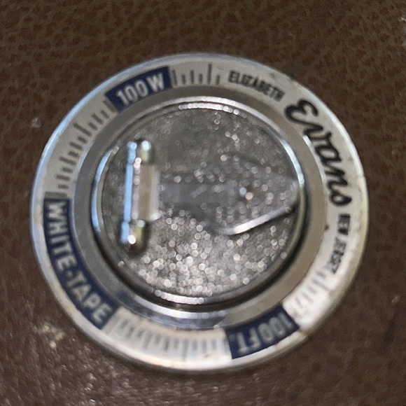 Vintage Evans 100 FT Wind Up White Tape Measure with Brown Leatherette Covering - Picture 5 of 5